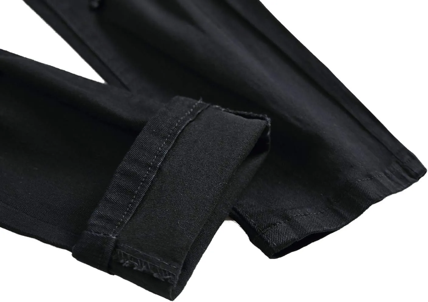 Men Ripped Jeans, Slim Fit Straight Leg, Denim Pants with Holes