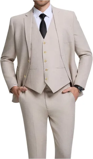 Men Suits Lightweight 3 Piece Slim Fit 2 Button Blazer Vest Pants Suit Sets Casual Men Wedding Suits Prom Tuxedo