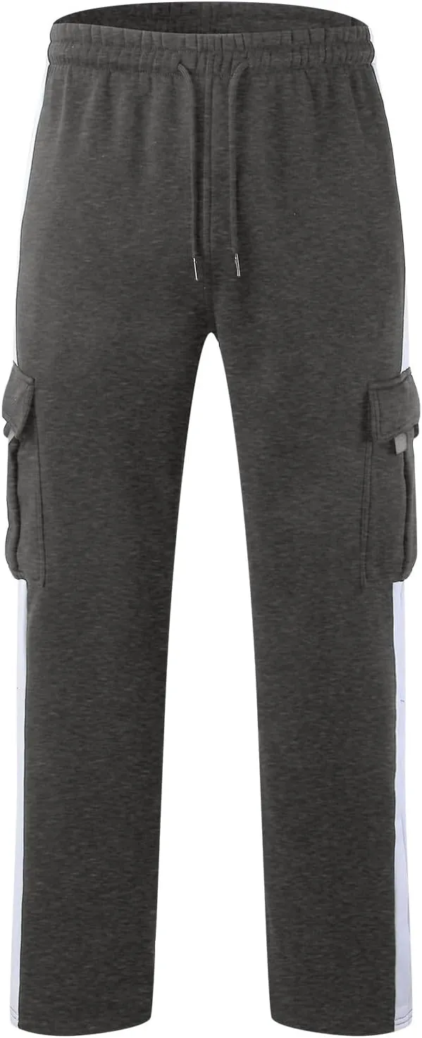 Mens Chinos Pants Slim Fit Male Color Block Sweatpants Tether Large Size Pant Loose Autumn And Winter Pants For