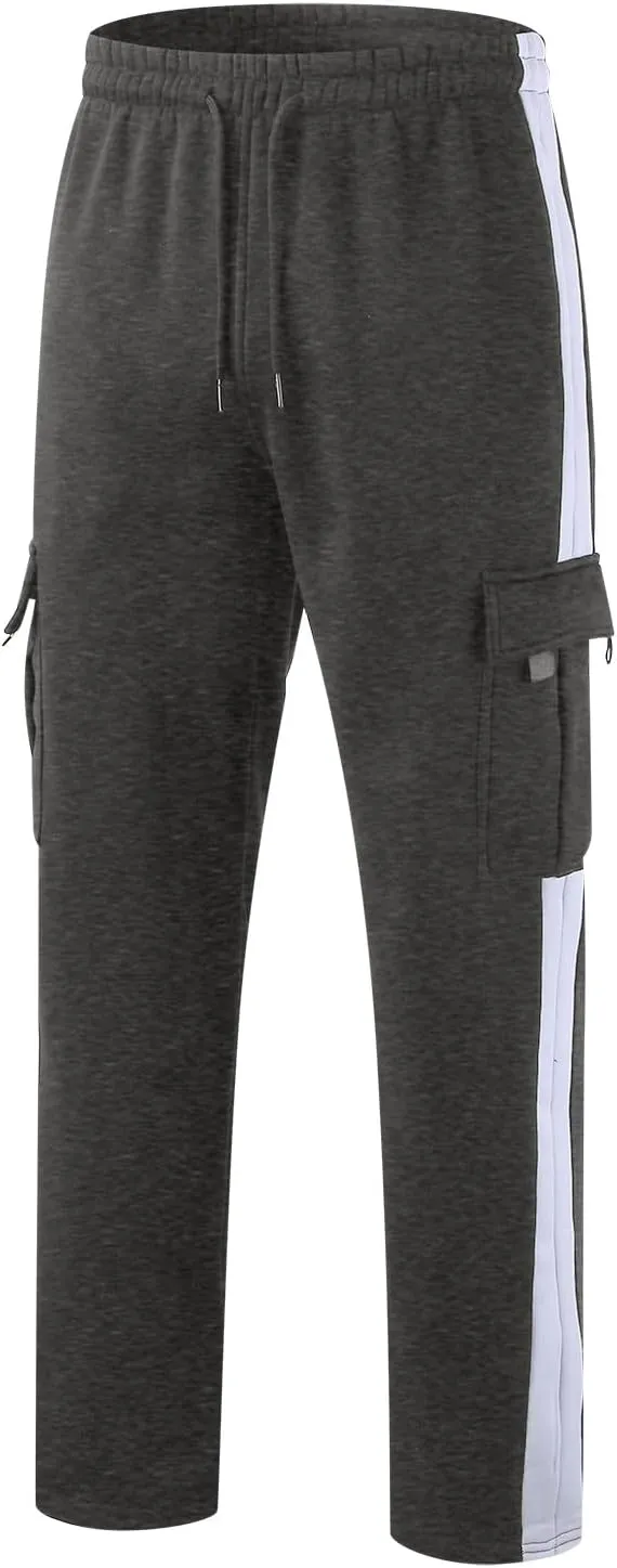 Mens Chinos Pants Slim Fit Male Color Block Sweatpants Tether Large Size Pant Loose Autumn And Winter Pants For