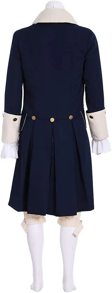 Men's Colonial Hamilton Colonial Military Costume Musical Hamilton Alexander Hamilton Blue Jacket