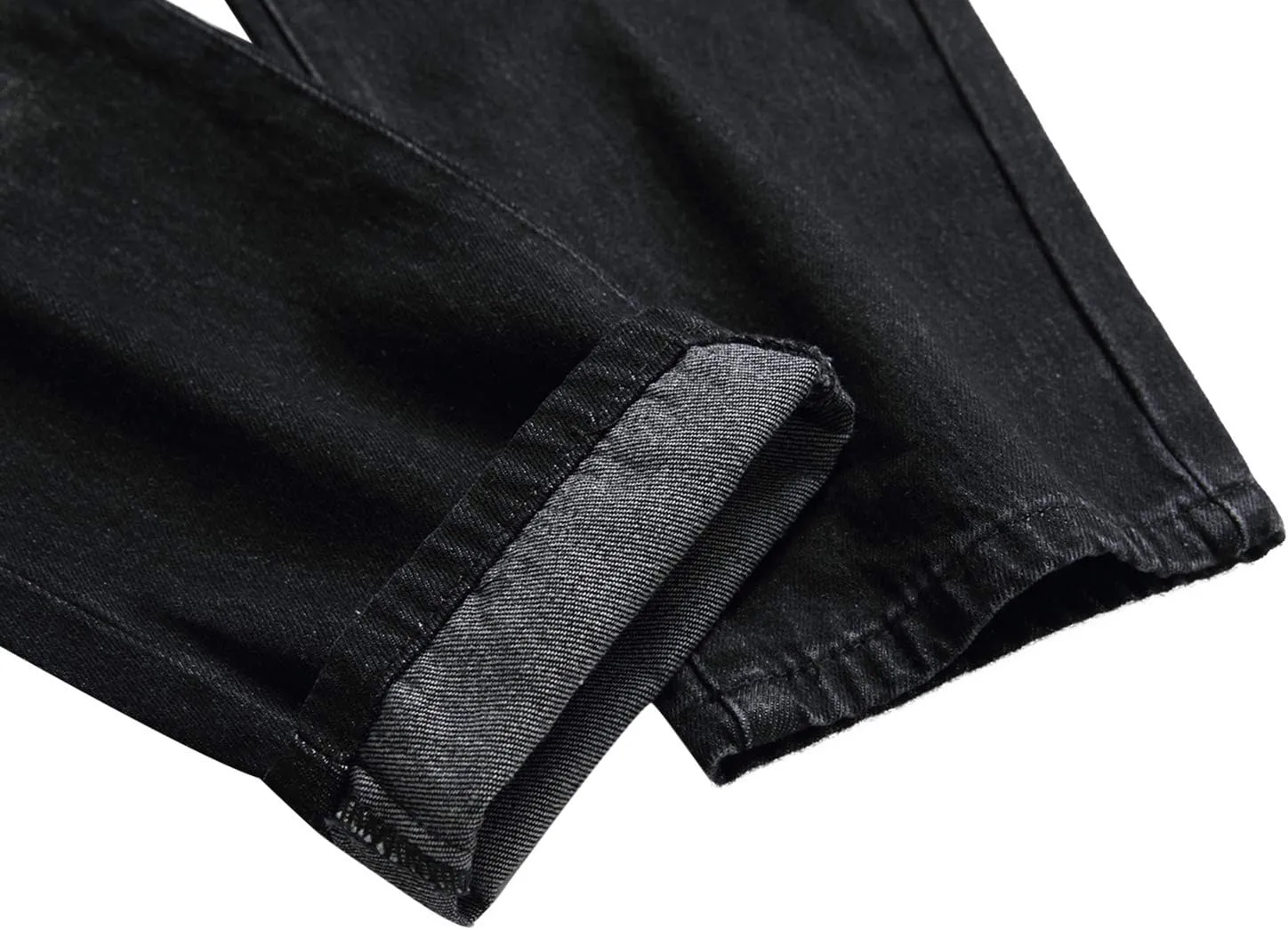 Men's Ripped Jeans,Slim Fit Distressed Straight Leg Fashion Denim Pants