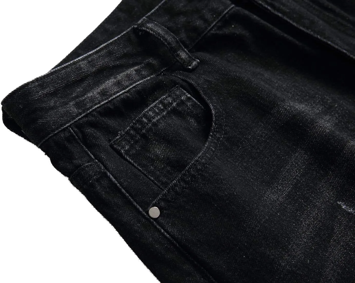 Men's Ripped Jeans,Slim Fit Distressed Straight Leg Fashion Denim Pants