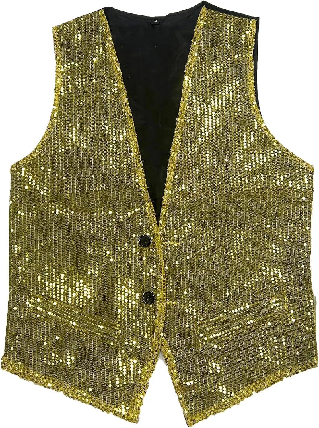Men's Sequins Vest Slim Fit Christmas Party Vest Hip Hop Disco Dance Waistcoat Performance Show Jacket
