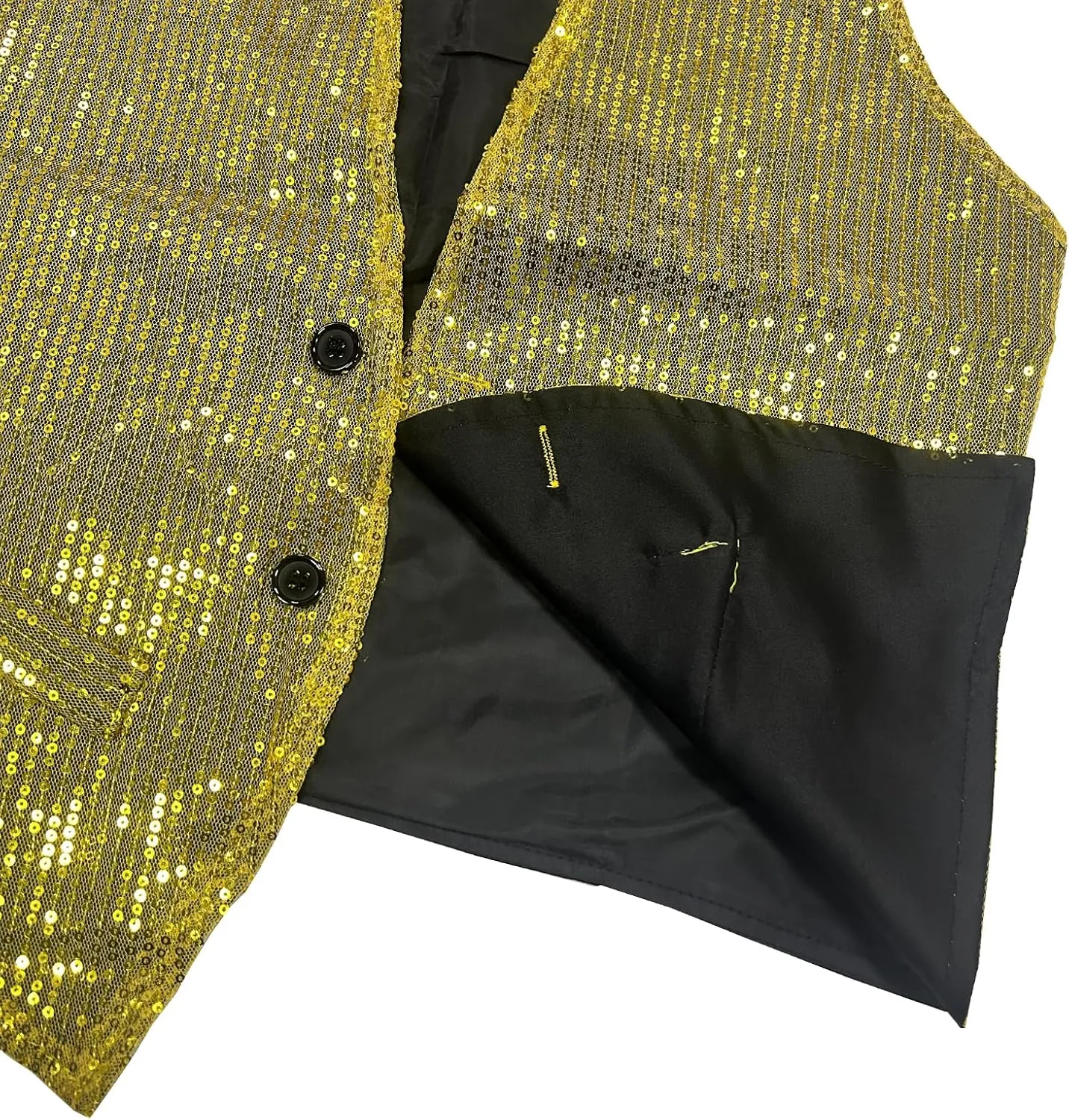 Men's Sequins Vest Slim Fit Christmas Party Vest Hip Hop Disco Dance Waistcoat Performance Show Jacket
