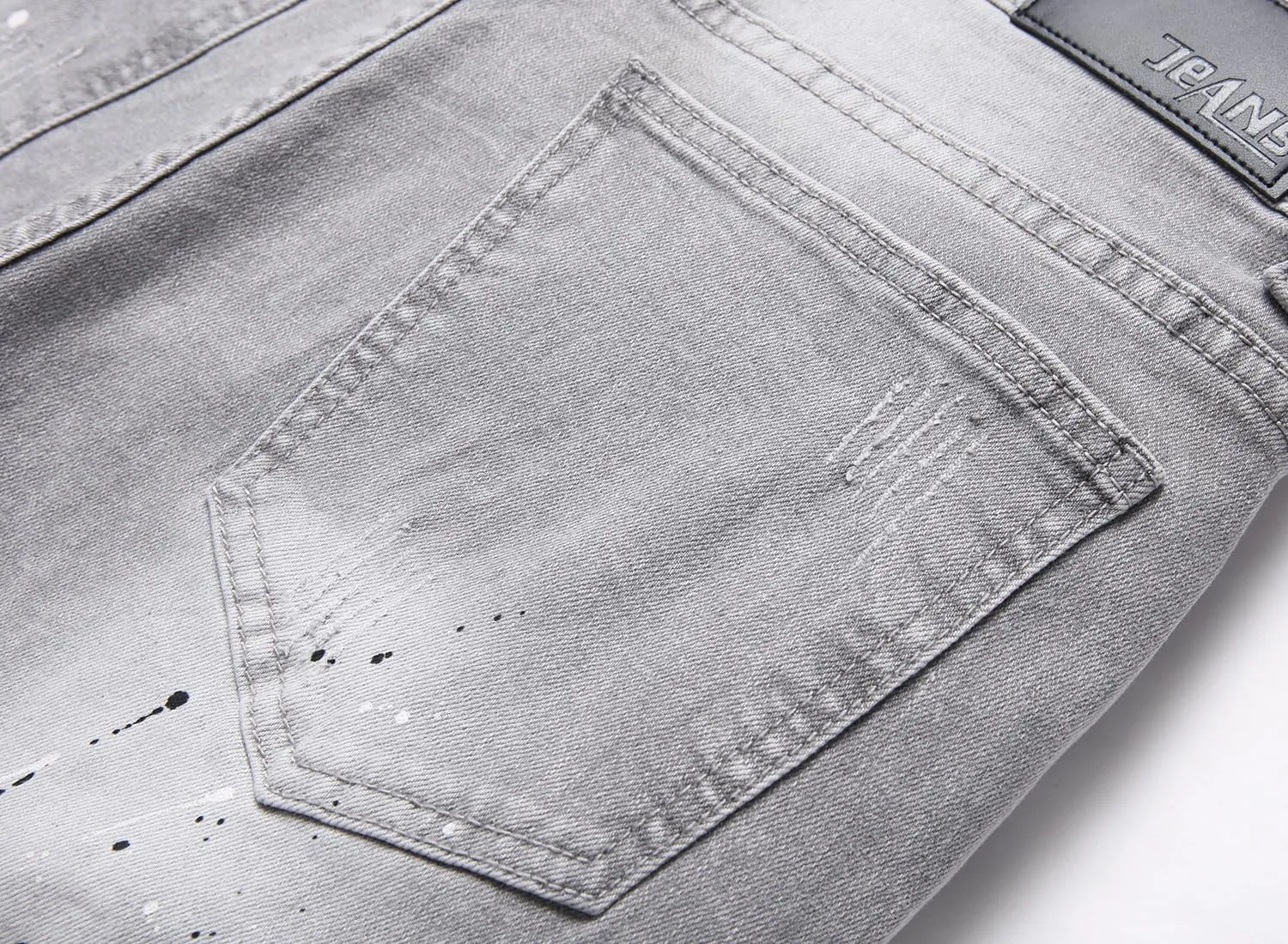 Men's Slim Fashion Ripped Straight Holes Stretchy Jeans
