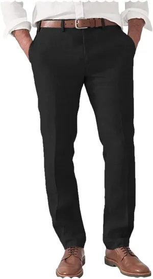 Men's Slim Fit Linen Blend Dress Pants Casual Lightweight Summer Beach Trousers