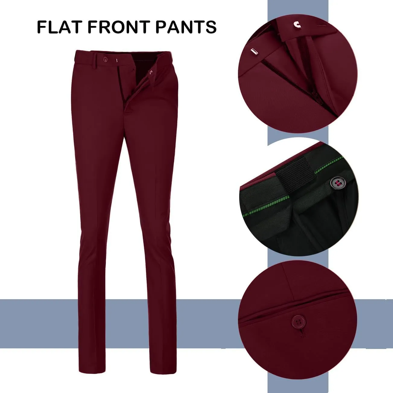 Men's Suit 2 Pieces Slim Fit Dress Vest and Pants Set Prom Suits for Mens Formal Wedding Party Tuxedo