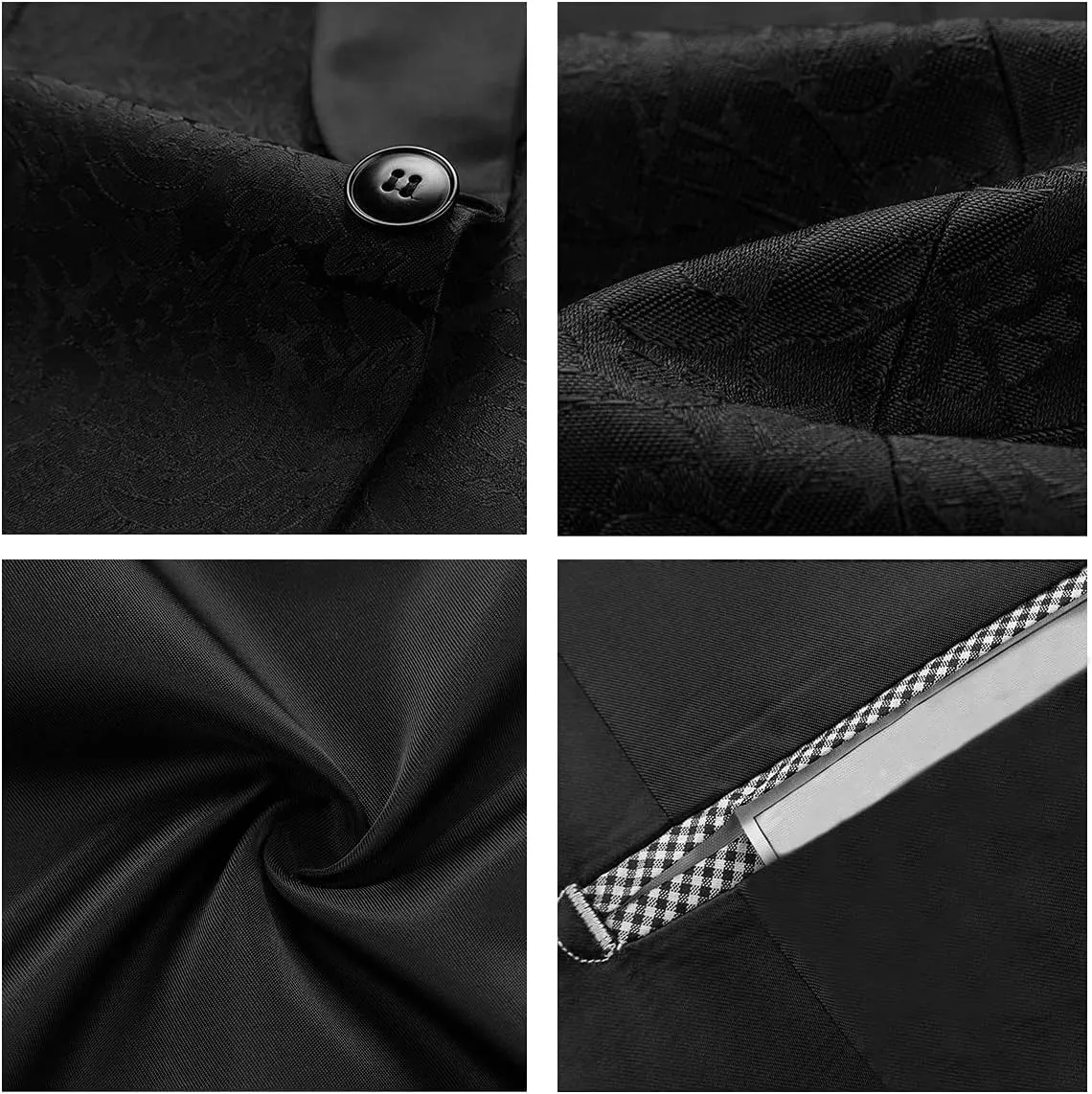 Mens Suit Slim Fit 2 Piece Formal Skinny Floral Tuxedo Suit Set Shawl Lapel for Wedding Dinner Party