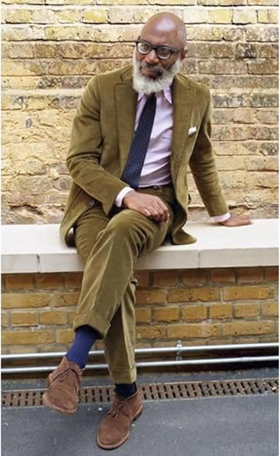 Mens Suits 2 Piece Retro Corduroy Slim Fit Business Formal Dress Suit for Wedding Prom Tuxedos Jacket Pants Set