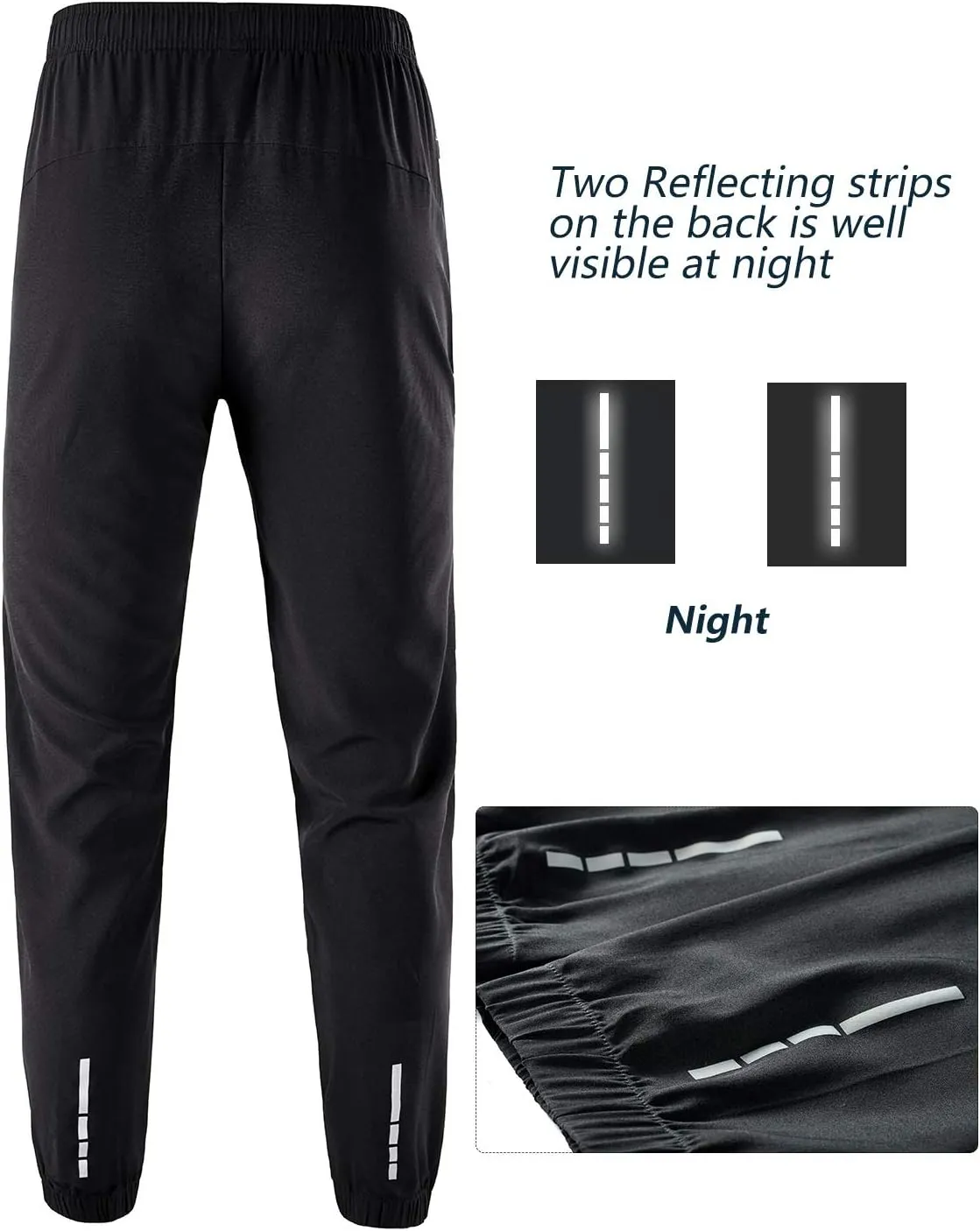 Men's Sweatpants Athletic Jogging Pants Sport Joggers Trousers for Workout,Gym,Running,Training with Zipper Pockets