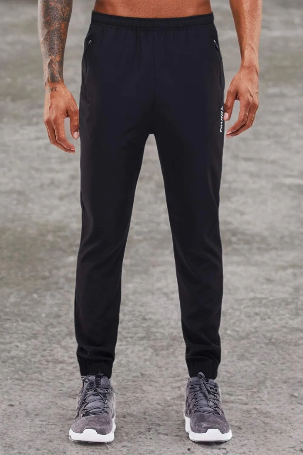 Men's Sweatpants Athletic Jogging Pants Sport Joggers Trousers for Workout,Gym,Running,Training with Zipper Pockets