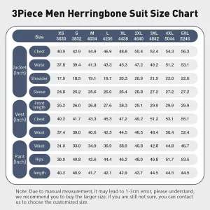 Mens Tweed Herringbone Suit Slim Fit 3 Pieces Mens Wedding Party Suit Groomsmen Tuxedos Prom Suit Jacket Vest Pants
