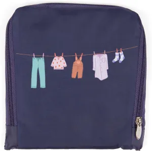 MIAMICA Miamica XL Foldable Travel Laundry Bag, 21'' x 22'', Navy - Lightweight, Durable Design with Drawstring Closure