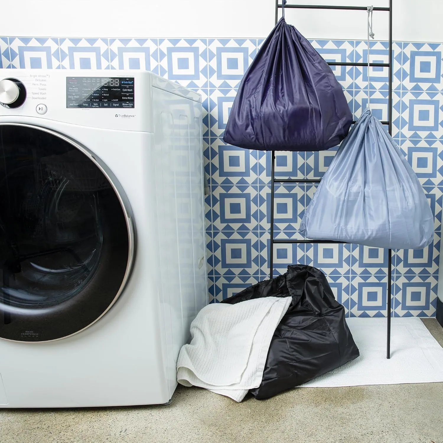 Miamica Soft Travel Laundry Bag with Zipper & Drawstring, 21 x 22  Keep Your Dirty Clothes Separate & Organized