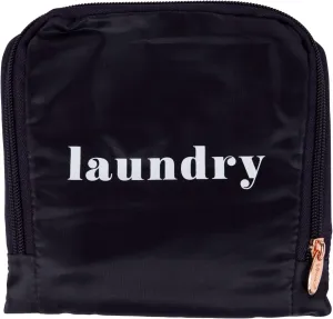Miamica Travel Laundry Bag, Navy and White  Measures 21 x 22 When Fully Opened  Foldable Laundry Bag with Drawstring Closure  Durable, Lightweight Travel Accessories
