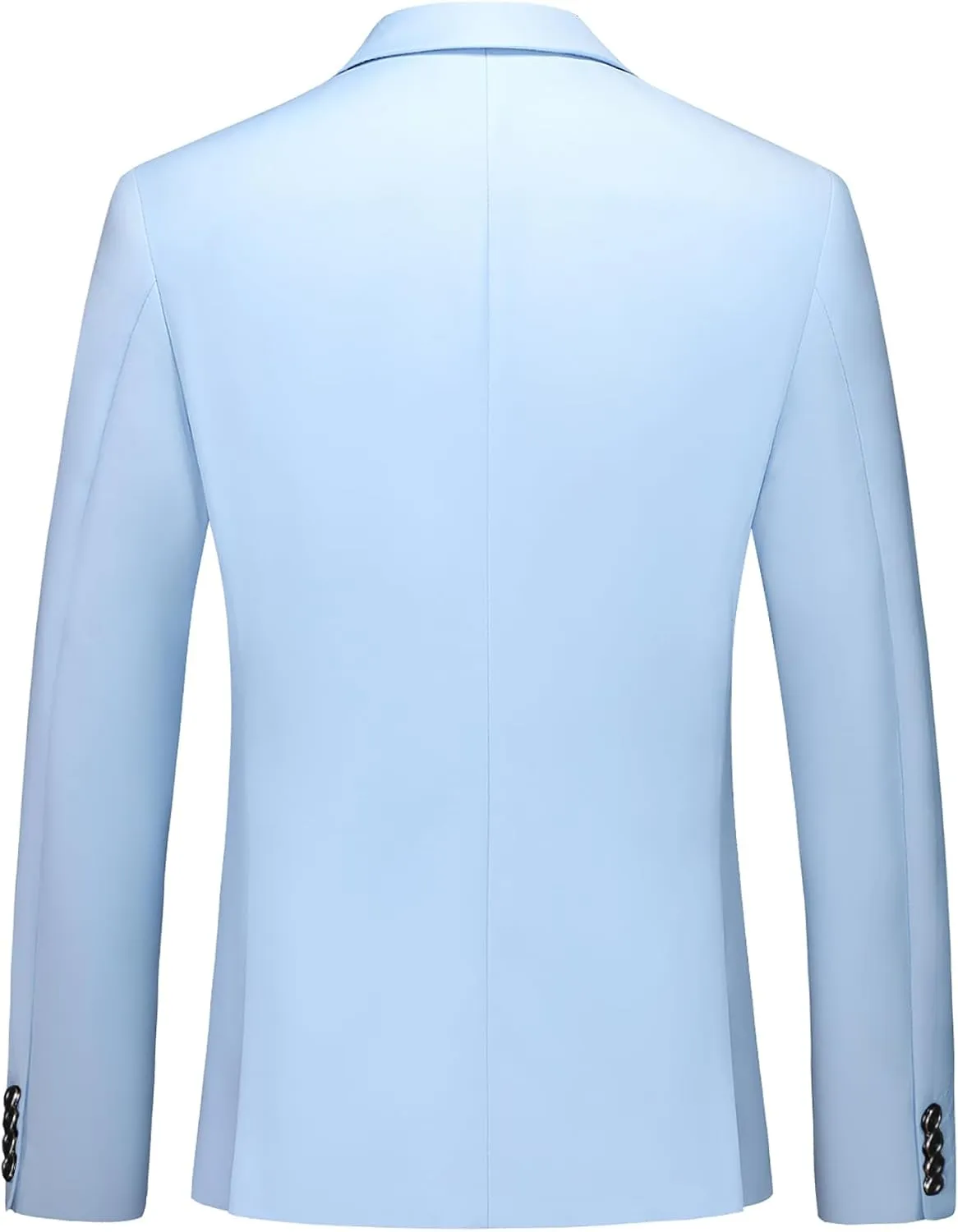 MOGU Mens 3 Piece Dress Suit Slim Fit One Button Side Vents Tuxedo