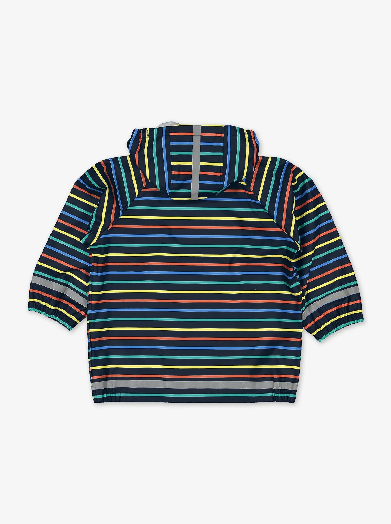 Multi Stripe Waterproof Kids Raincoat