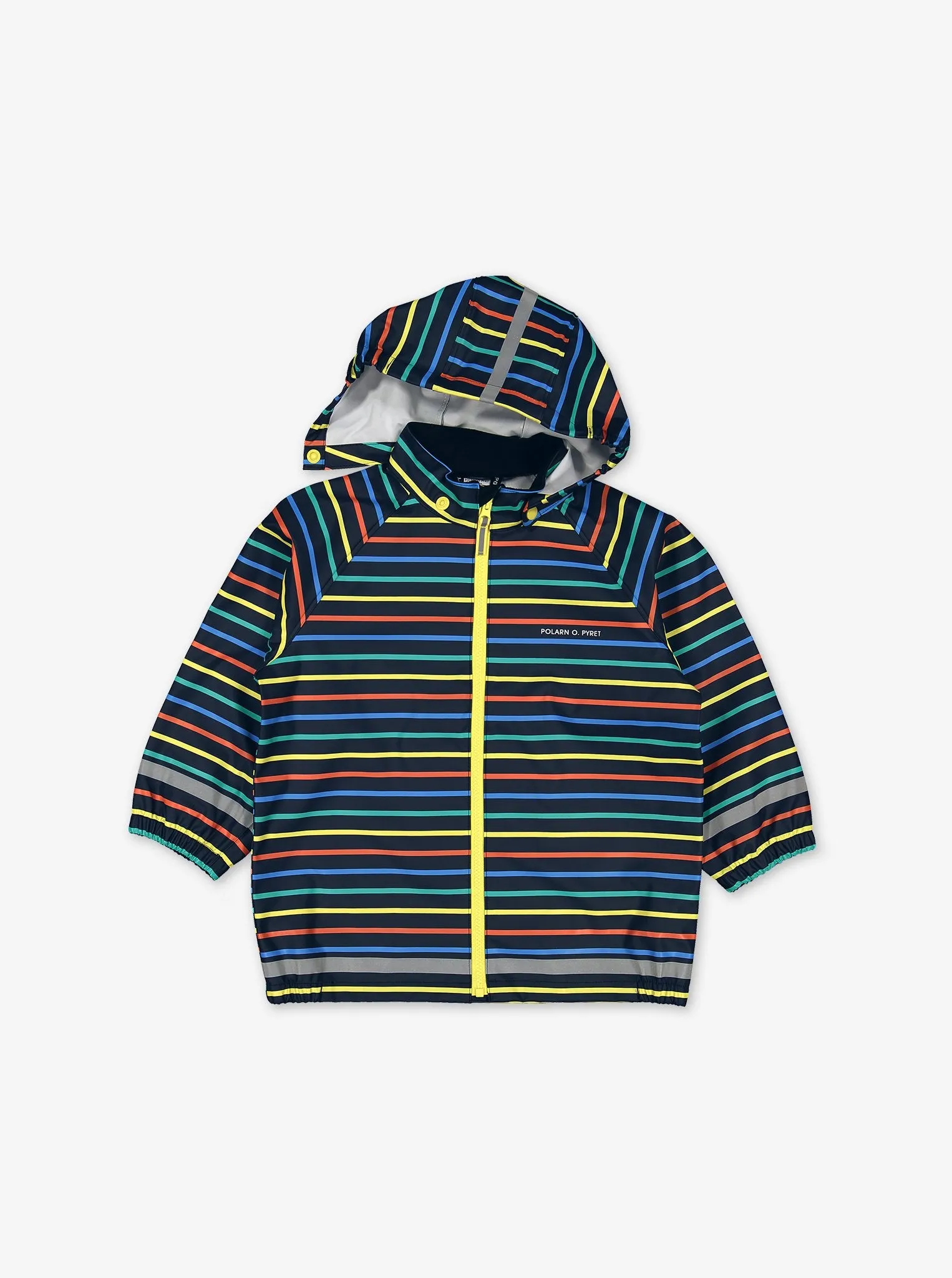 Multi Stripe Waterproof Kids Raincoat