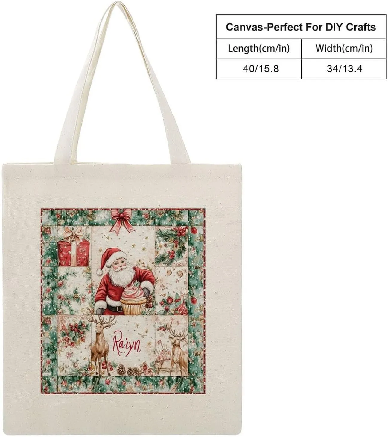 Personalized Name Christmas Movie Watching The Tote Bag Tree Truck Red Travel Beach Bag for Shopping, Gym