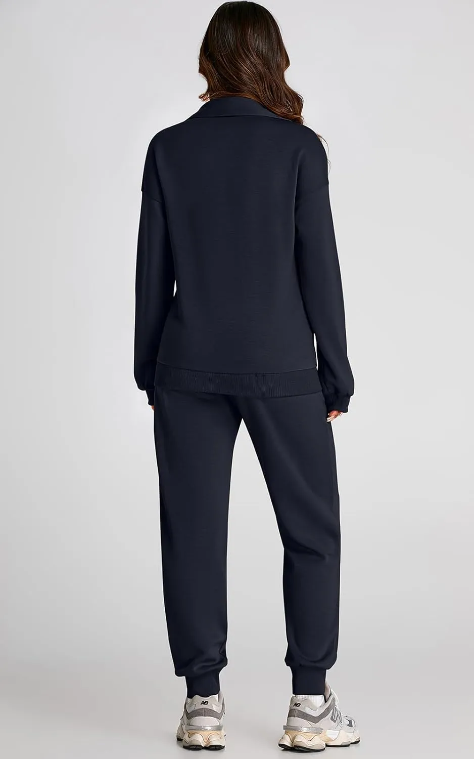 PRETTYGARDEN Long Sleeve Half Zip Sweatsuits Women 2 Piece Outfit Spring Casual Sweatshirt Sweatpants Lounge Set Tracksuit