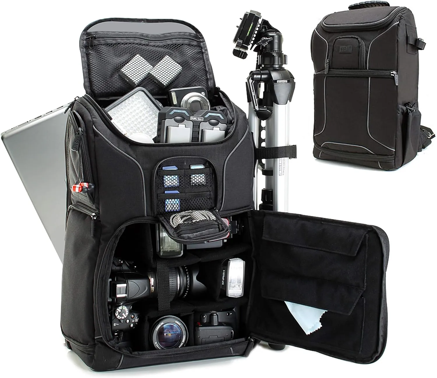 Professional Camera Backpack DSLR Photo Bag with Comfort Strap Design , Laptop , Tripod Holder , Lens and Accessory Storage for Canon EOS Rebel T5 , T5i , T6i and More Full-Sized Digital SLR Cameras