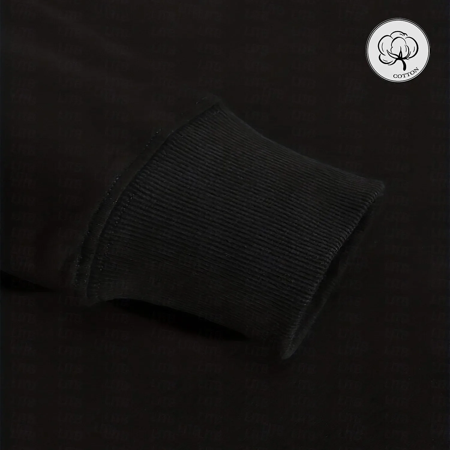 Quarter Zip Sporty Black Pullover Sweatshirt
