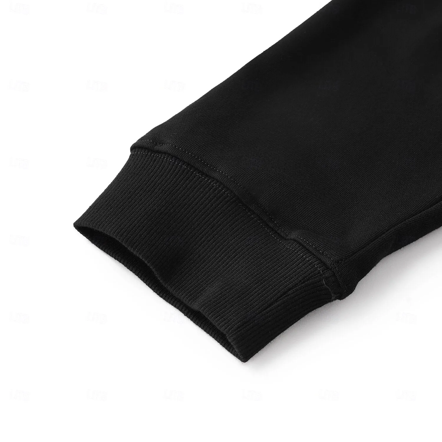 Quarter Zip Sporty Black Pullover Sweatshirt