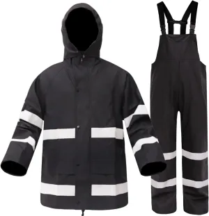 Rizzon Rain Suits for Men Women Waterproof Heavy Duty Rain Gear Hi-Vis Rain Jacket & Pants for Fishing, Camping