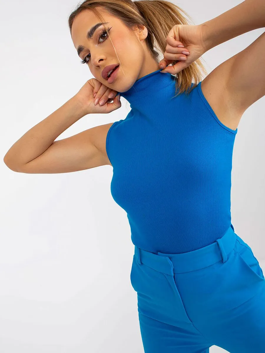 Rue Paris Blu Turtleneck Tank Top