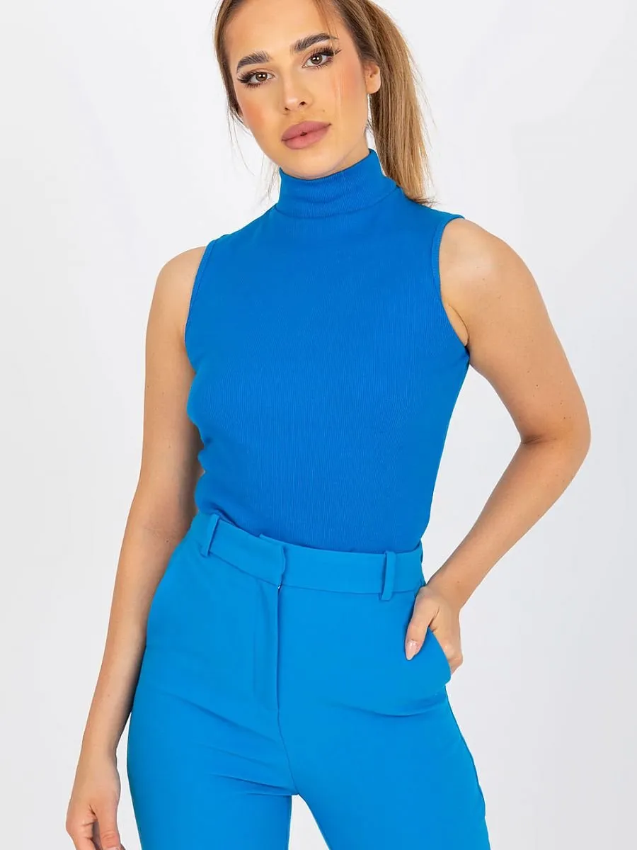 Rue Paris Blu Turtleneck Tank Top