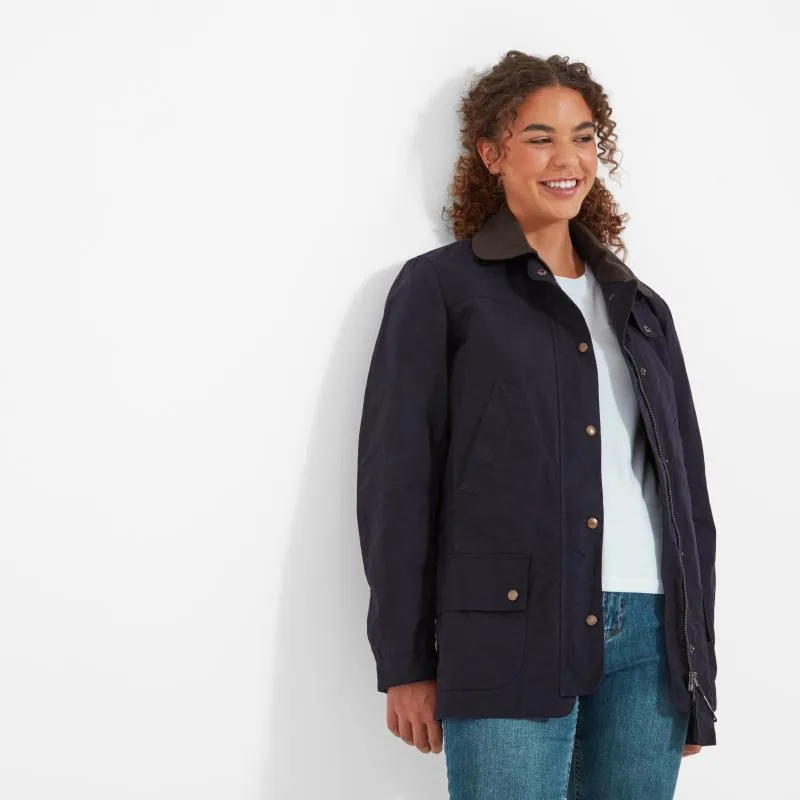 Schoffel Pilton Ladies Wax Jacket - Navy