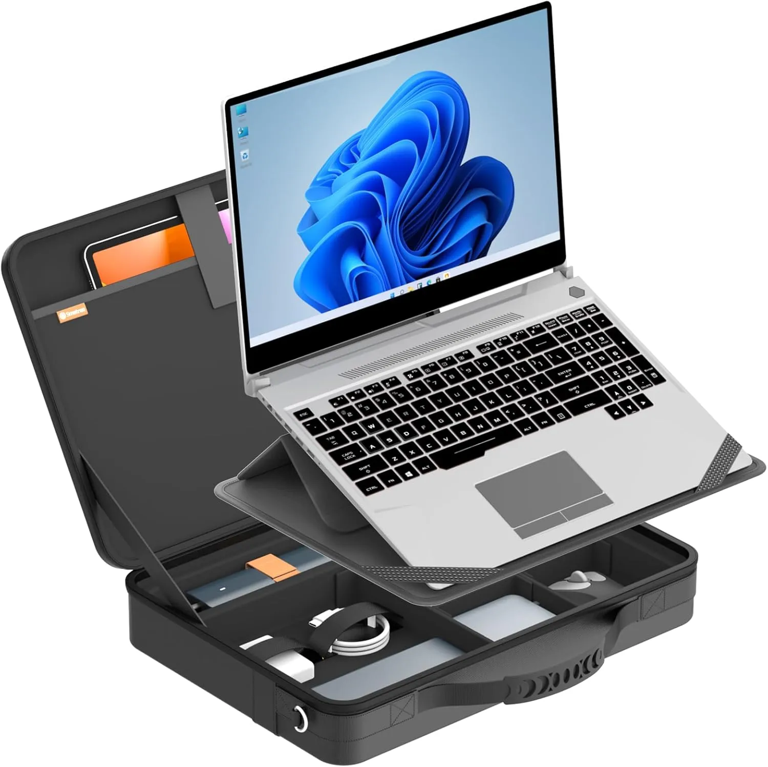 Smatree MobileBase Laptop Shoulder Case for 15-16 inch HP ProBook 455/450 G9/G10, for EliteBook 865/860/655/650 G9/G10/G11, for HP Chromebook 15a/15at, Laptop Protective Briefcase with Stand (A485S)