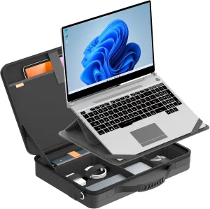 Smatree MobileBase Laptop Shoulder Case for 15-16 inch HP ProBook 455/450 G9/G10, for EliteBook 865/860/655/650 G9/G10/G11, for HP Chromebook 15a/15at, Laptop Protective Briefcase with Stand (A485S)