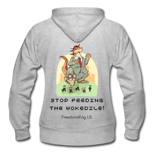 STOP FEEDING  THE WOKEDILE! - Gildan Heavy Blend Women's Zip Hoodie
