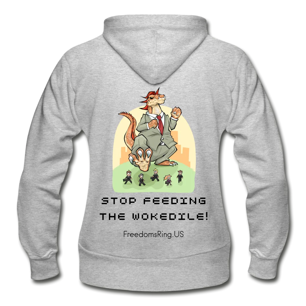 STOP FEEDING  THE WOKEDILE! - Gildan Heavy Blend Women's Zip Hoodie