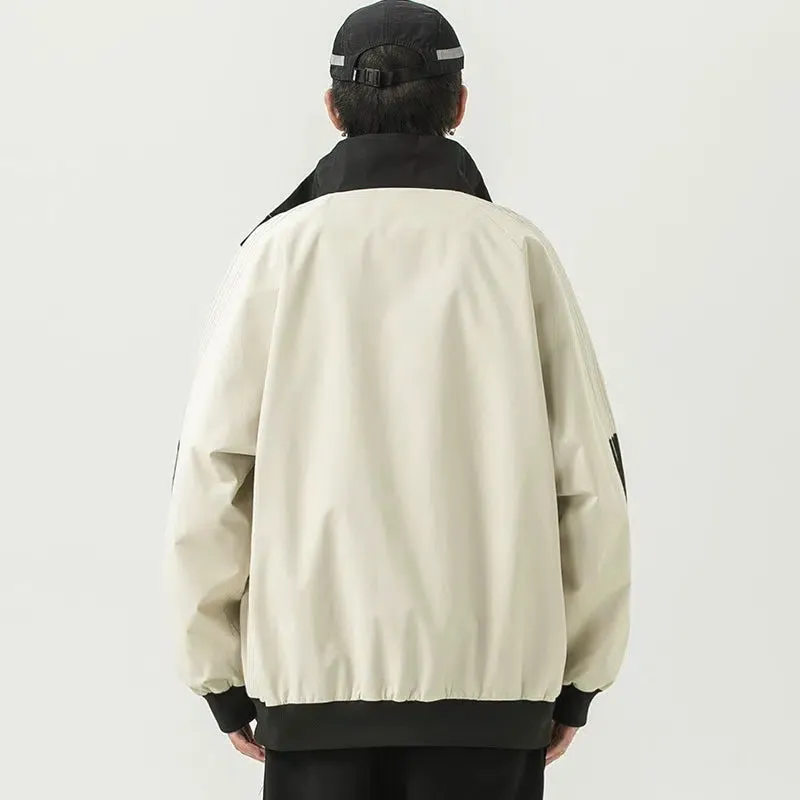 Striped Windproof Outdoor Jacket