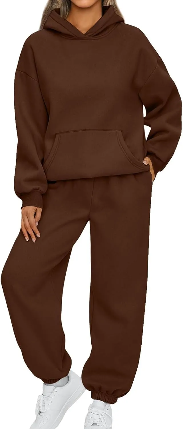 Sweat Suits for Womens 2 Piece Lounge Hoodie Sweatsuit Sets Oversized Sweatshirt Baggy Sweatsuit Casual Y2k Set