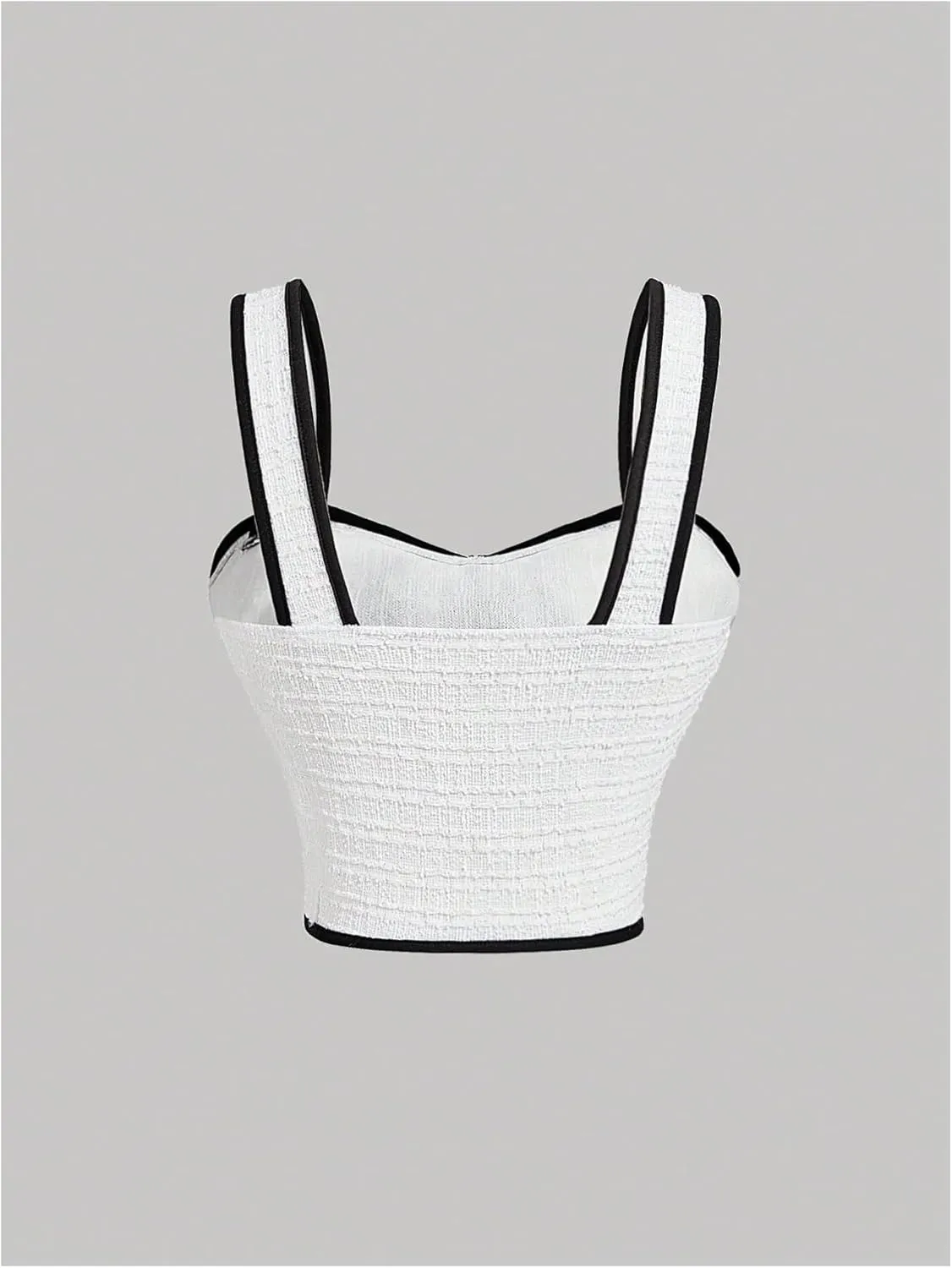 SweatyRocks Women's Bow Knot Tank Top Sleeveless Wide Strap Slim Fitted Cropped Camisole