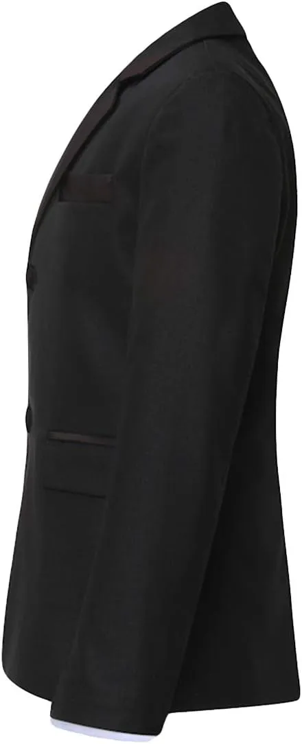 SWOTGdoby Boys Slim Fit Suits 4 Pieces Blazer Vest Pants Bowtie Jacket with Gold Rims for Wedding Party Prom