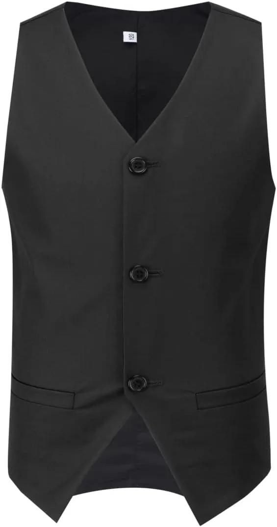 SWOTGdoby Boys Suits 3 Pieces Formal Suit Set Plaid Blazer Vest Pants Slim Fit Suit Jacket for Wedding Party