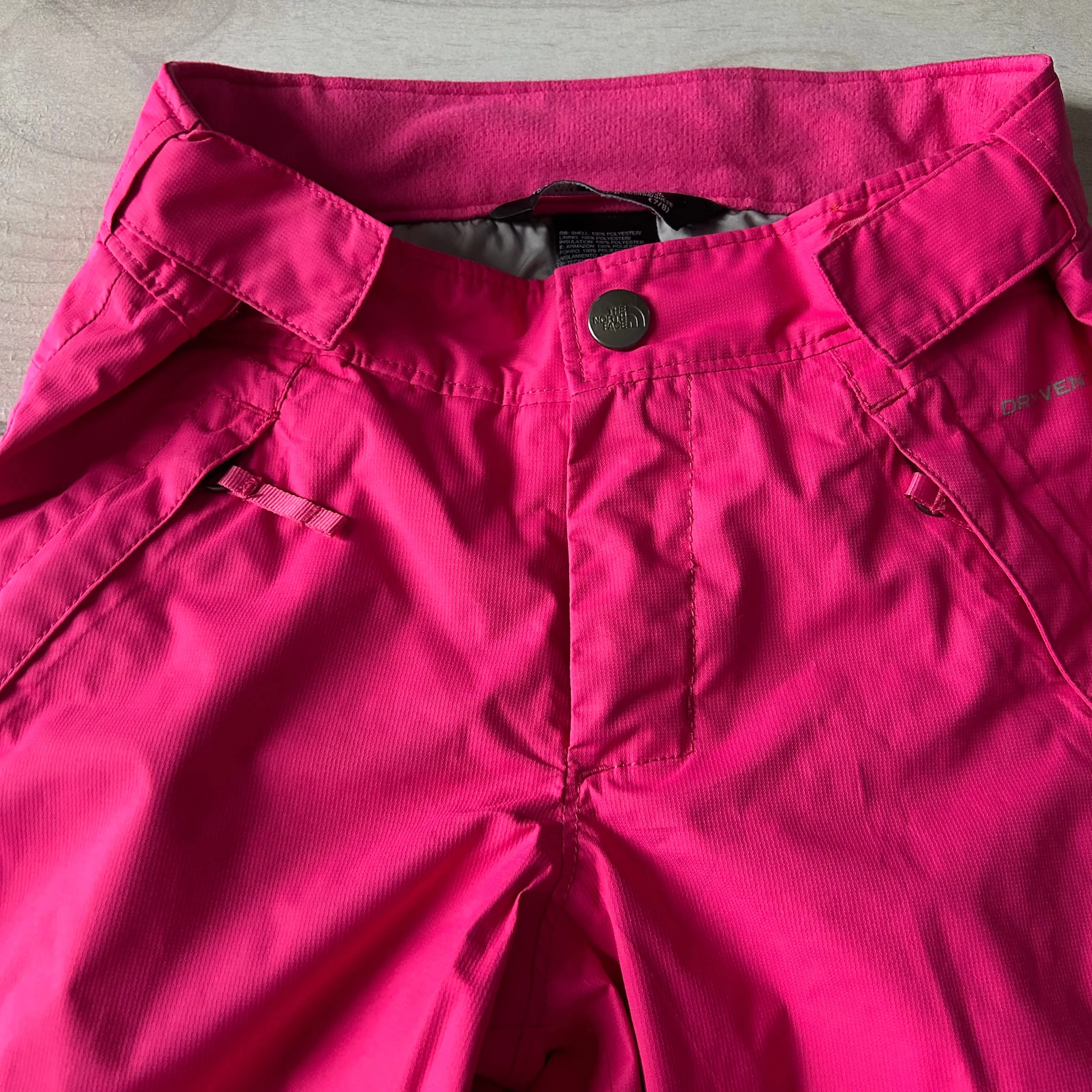 The North Face Pink Velcro Waistb Insulated Snow Pants