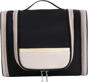 Toiletry Bags Large Capacity Cosmetic Travel Bag Portable Makeup Bag With Hook  Handle Hanging Makeup Organizer With Side Pockets For Fill Size Toiletries Black