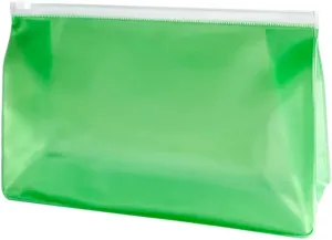 TSA Approved Frosted PVC Clear Toiletry Bag, TSA Approved Plastic PVC Makeup Pouch with Zipper, 9.84 x 5.91 x 2.76 inches, Yellow for Carry-on Travel Essentials (Green)