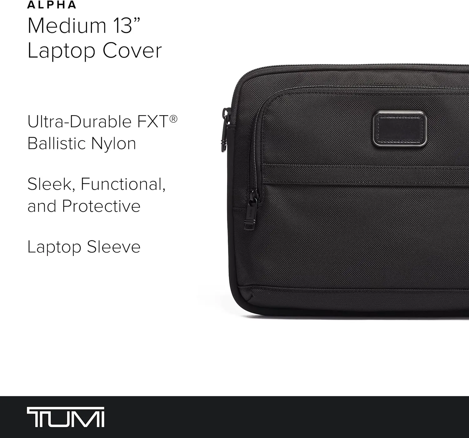 Tumi Alpha 3 Medium Laptop Cover - Black - Black
