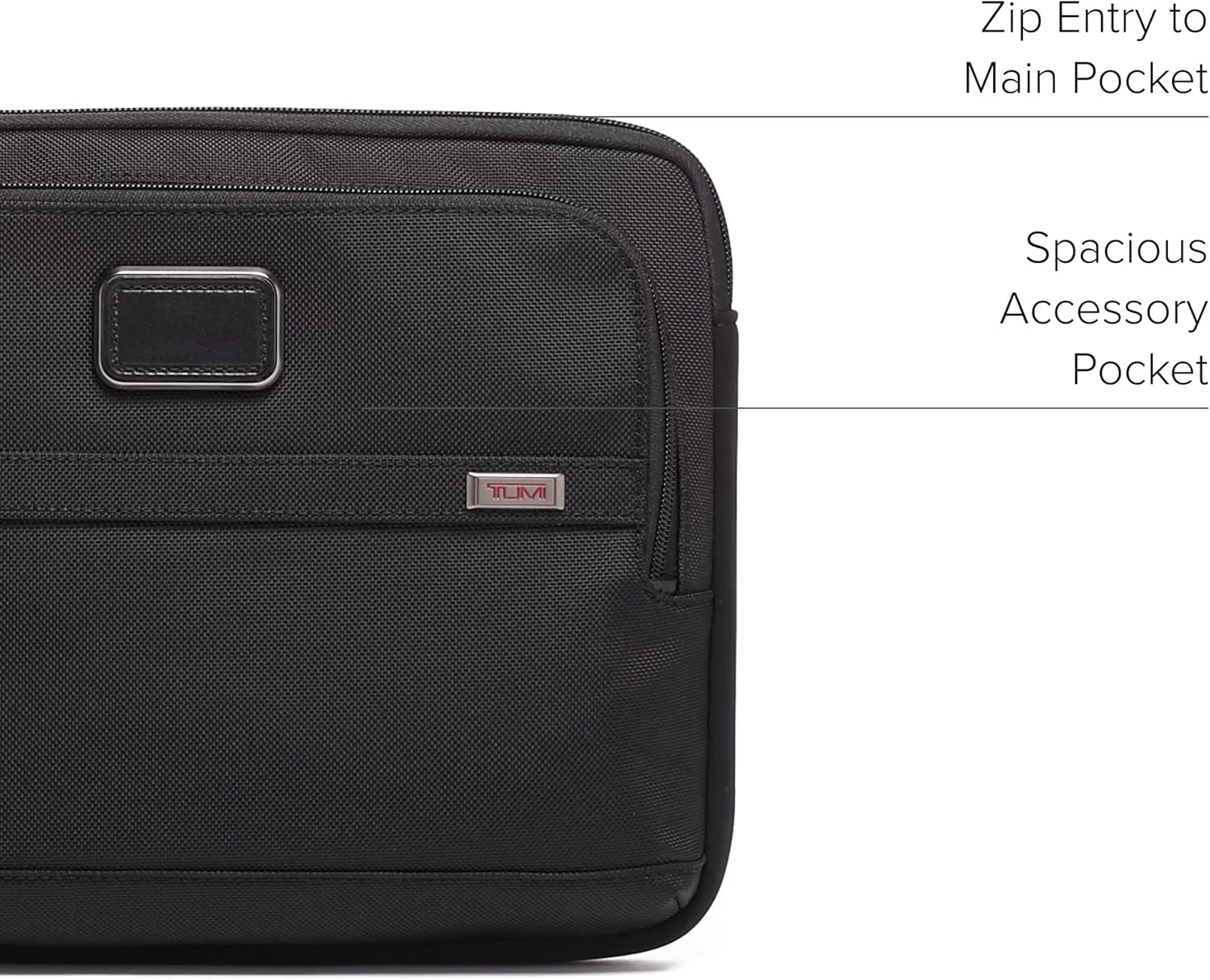 Tumi Alpha 3 Medium Laptop Cover - Black - Black