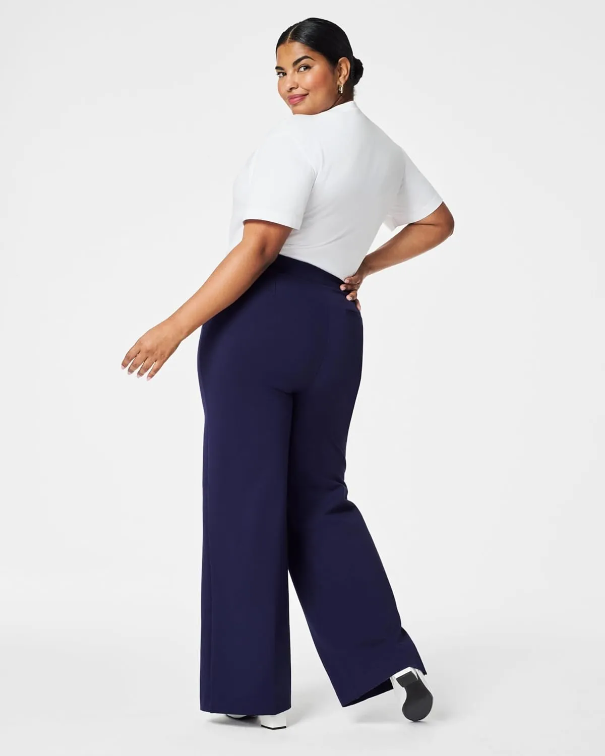 Tummy Control Button Wide Leg Pant,High Waisted Leggings Tummy Control,Wide Leg Pants Woman,Tummy Control Pants