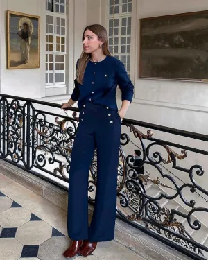 Tummy Control Button Wide Leg Pant,High Waisted Leggings Tummy Control,Wide Leg Pants Woman,Tummy Control Pants