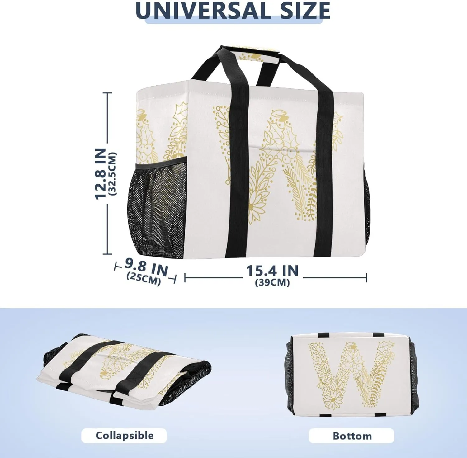 Utility Bag Collapsable Beach Tote With Compartments with Handles Carrying Bag
