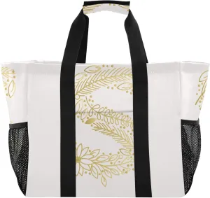 Utility Bag Collapsable Beach Tote With Compartments with Handles Carrying Bag